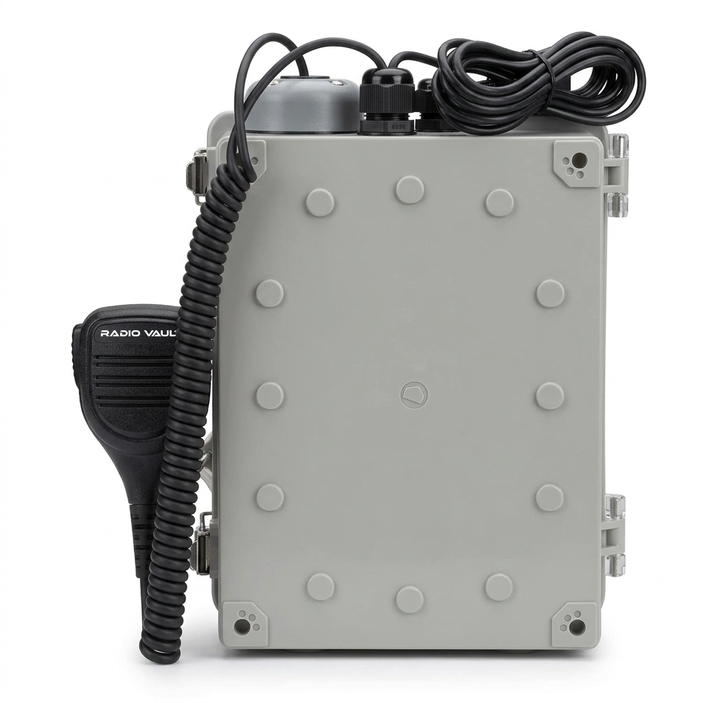 Rear profile of the Radio Vault enclosure